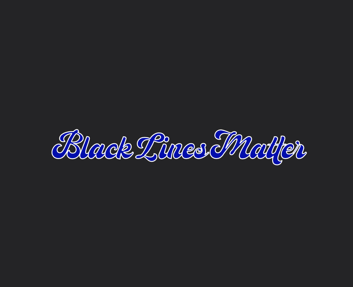 Black lines matter sticker