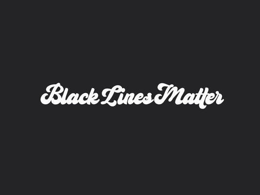 Black lines matter sticker